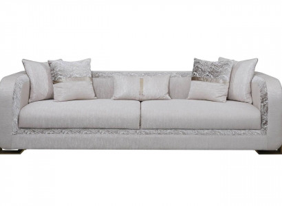 Dreisitzer Sofa 3 Sitzer Grau Polstersofa Stoffsofa Moderne Sofas